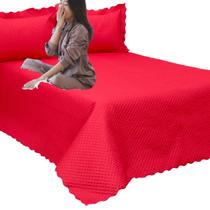 Kit 3 Pçs Cobre Leito Queen Classic Casal com Porta Travesseiros Kit 3 Pçs Cobre Leito Queen Classic Casal com Porta Travesseiros