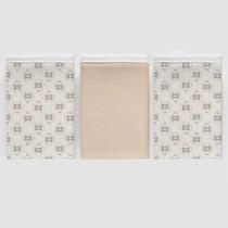 Kit 3 Pçs Fronha Bebê 30X40 100% Algodão Baby Royal Bege