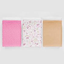 Kit 3 Pçs Fronha Para Bebê 30X40 100% Algodão Baby Rosa