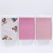 Kit 3 Pçs Fronha Para Bebê 30X40 100% Algodão Bambino