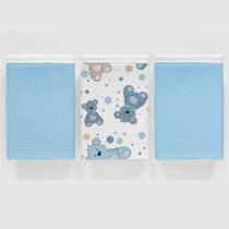 Kit 3 Pçs Fronha Para Bebê 30X40 100% Algodão Ursinho ul
