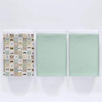 Kit 3 Pçs Fronha Para Bebê 30X40 100% Algodão Zoo