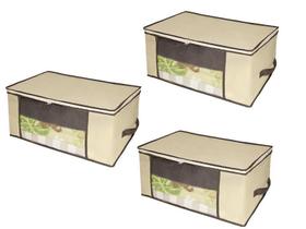 kit 3 Pçs Organizador Multiuso Marfim 45x45x20cm 620 VB Home