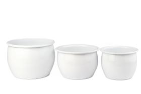 Kit 3 Pçs P,m,g Cachepôs Estilo Caldeirão Em Alumínio/nobre Kit 3 Pçs P,m,g Cachepôs Estilo Caldeirão Em Alumínio/nobre