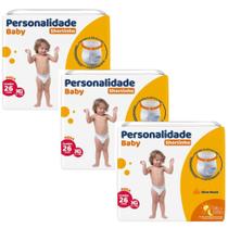 KIT 3 PCT Fralda Descartável Personalidade Baby Shortinho - todos tamanho