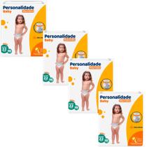 KIT 3 PCT Fralda Descartável Personalidade Baby Shortinho - todos tamanho