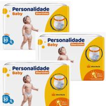KIT 3 PCT Fralda Descartável Personalidade Baby Shortinho - todos tamanho
