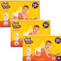 Kit 3 PCT Fralda Descartável Piquitucho Mega - Todos os tamanhos Kit 3 PCT Fralda Descartável Piquitucho Mega - Todos os tamanhos