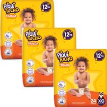Kit 3 PCT Fralda Descartável Piquitucho Mega - Todos os tamanhos Kit 3 PCT Fralda Descartável Piquitucho Mega - Todos os tamanhos