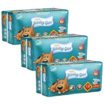 Kit 3 PCT Fralda Descartável Scooby Doo Jumbo Todos Os Tamanho-(P)(M)(G)(XG)(XXG)