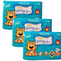 Kit 3 PCT Fralda Descartável Scooby Doo Jumbo Todos Os Tamanho-(P)(M)(G)(XG)(XXG)