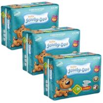 Kit 3 PCT Fralda Descartável Scooby Doo Jumbo Todos Os Tamanho-(P)(M)(G)(XG)(XXG)