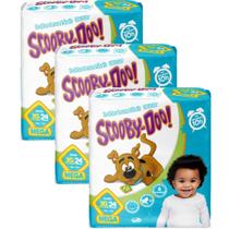 Kit 3 PCT Fralda Descartável Scooby Doo Mega