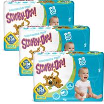 Kit 3 PCT Fralda Descartável Scooby Doo Mega