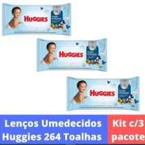 KIT 3 Pct Toalhas Umedecidas Huggies Tripla Proteção 88 Unidades