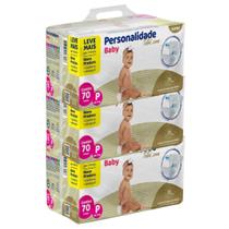 Kit 3 Pcts Fraldas Personalidade Baby Total Care Bag - Tam P M G XG XXG Kit 3 Pcts Fraldas Personalidade Baby Total Care Bag - Tam P M G XG XXG