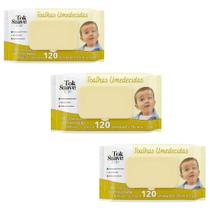 KIT 3 PCTS Toalhas Umedecidas infantil TOK SUAVE BABY 120 cada KIT 3 PCTS Toalhas Umedecidas infantil TOK SUAVE BABY 120 cada
