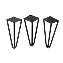 Kit 3 Pé De Ferro Hairpin Legs 15 Cm Preto Combo Stock Kit 3 Pé De Ferro Hairpin Legs 15 Cm Preto Combo Stock