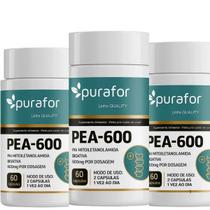 KIT 3 Pea 600 Palmitoiletanolamida 600mg 60 Capsulas Pea Bioativa Antiinflmatorio Natural Suplemento KIT 3 Pea 600 Palmitoiletanolamida 600mg 60 Capsulas Pea Bioativa Antiinflmatorio Natural Suplemento