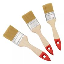 Kit 3 Peça Trincha Pincel Para Pintura Cabo Madeira Multiuso Kit 3 Peça Trincha Pincel Para Pintura Cabo Madeira Multiuso