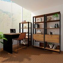 Kit 3 Peças 1 Escrivaninha 2 Estantes Match