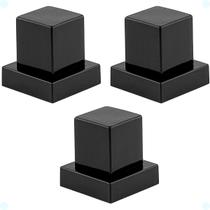 Kit 3 Peças Acabamento Registro Quadrado Fumê Docol Deca Banheiro Parede Chuveiro Pressão 1/2 e 5/8