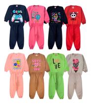 Kit 3 Peças Agasalho E Calça Moletom Infantil Inverno 1402