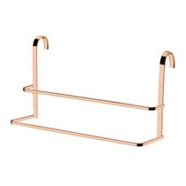 Kit 3 Peças Banheiro Lixeira + Papeleira + Toalheiro Duplo Box Rosé Gold - Future