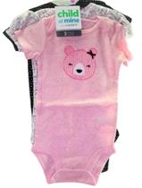 Kit 3 Peças Bodies - Little Girl - Carter's - 3 A 6 MESES - CHILD OF MINE BY CARTER'S