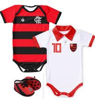 Kit 3 peças Body Flamengo - 0-3 meses