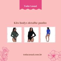 Kit 3 Peças Body Visco com Buraco no Dedo St Madame Kit 3 Peças Body Visco com Buraco no Dedo St Madame