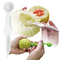 kit 3 peças Boleador Cortador Decorador Frutas Legumes 2em1