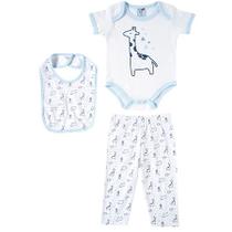 Kit 3 Peças Caixa De Presente Girafa Suedine Bebê Tip Top