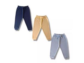 Kit 3 Peças Calça Mijão 1 - 2 - 3 Anos Algodão Culote Suedine Roupa infantil Inverno Bebe Criança