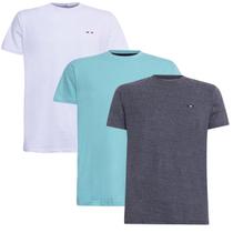 Kit 3 Peças Camisetas FMF Básicas Masculina em Algodão Premium no Estilo Bordado França Branco Bebê Chum