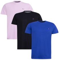 Kit 3 Peças Camisetas FMF Básicas Masculina Industrie em Algodão Premium no Estilo Bordado França Royal Preto Rosa Kit 3 Peças Camisetas FMF Básicas Masculina Industrie em Algodão Premium no Estilo Bordado França Royal Preto Rosa