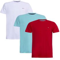 Kit 3 Peças Camisetas FMF Básicas Masculina Industrie em Algodão Premium no Estilo Bordado França Vermelha Branca Kit 3 Peças Camisetas FMF Básicas Masculina Industrie em Algodão Premium no Estilo Bordado França Vermelha Branca