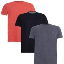 Kit 3 Peças Camisetas FMF Básicas Masculina Industrie em Algodão Premium no Estilo Bordado França Kit 3 Peças Camisetas FMF Básicas Masculina Industrie em Algodão Premium no Estilo Bordado França