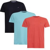 Kit 3 Peças Camisetas FMF Básicas Masculina Industrie em Algodão Premium no Estilo Bordado França