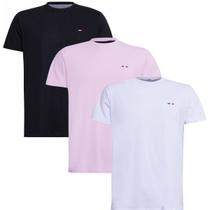 Kit 3 Peças Camisetas FMF Básicas Masculina Industrie em Algodão Premium no Estilo Bordado França
