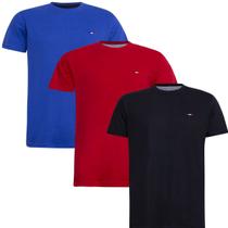 Kit 3 Peças Camisetas FMF Básicas Masculina Industrie em Algodão Premium no Estilo Bordado França
