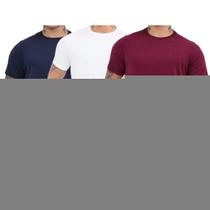 Kit 3 peças camisetas masculinas manga curta gola redonda moda barata