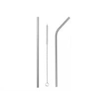 Kit 3 peças canudo de metal inox reutilizável Kit 3 peças canudo de metal inox reutilizável