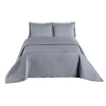 Kit 3 Peças Colcha Casal Padrão Cobre Leito Cama Box Ravena
