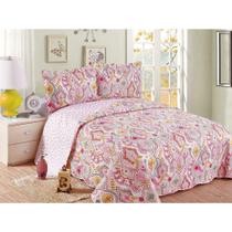 Kit 3 Peças Colcha Evolution Patchwork King Tagli Camesa