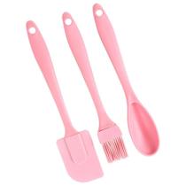 Kit 3 Peças Colher Pincel Espátula De Silicone Culinário Cozinha Confeitaria