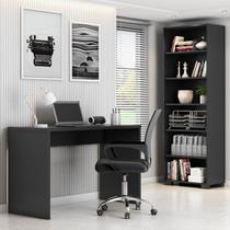 Kit 3 Peças com Cadeira para Escritório, Estante Livreiro e Escrivaninha Gávea Espresso Móveis