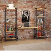 Kit 3 Peças com Escrivaninha e 2 Estantes Industriais Active Yescasa