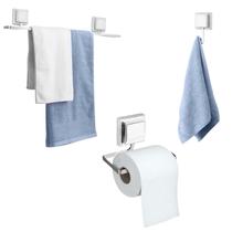 Kit 3 Peças Conjunto Banheiro Porta Papel Higiênico Papeleira Gancho Toalheiro De Banho Fixação Sem Furos Adesivo 3m Cromado Arthi Kit 3 Peças Conjunto Banheiro Porta Papel Higiênico Papeleira Gancho Toalheiro De Banho Fixação Sem Furos Adesivo 3m Cromado Arthi