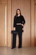 Kit 3 peças conjunto calça, regata alça e blusa manga longa viscolycra